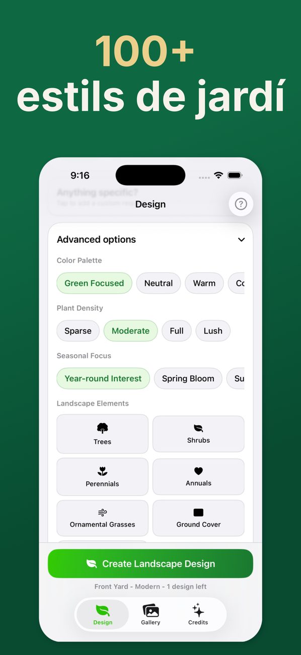 AI Landscaping a l'iPhone: pantalla 4