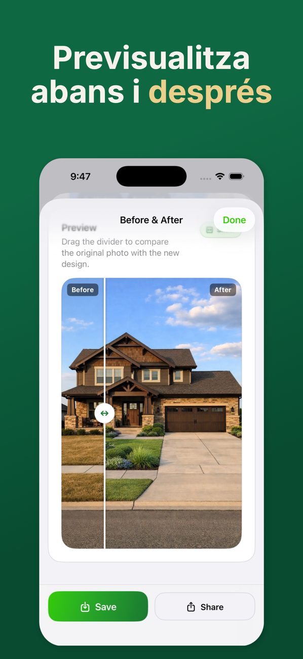 AI Landscaping a l'iPhone: pantalla 5