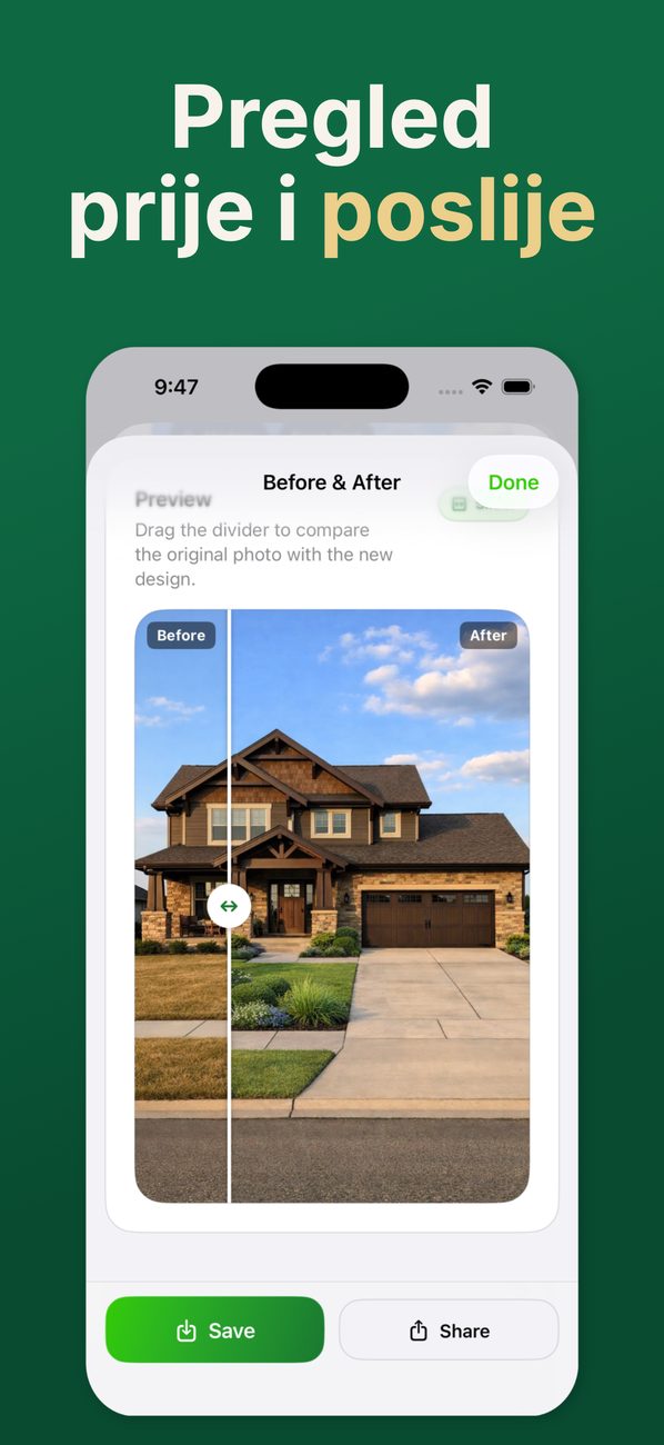 AI Landscaping na iPhoneu – zaslon 5