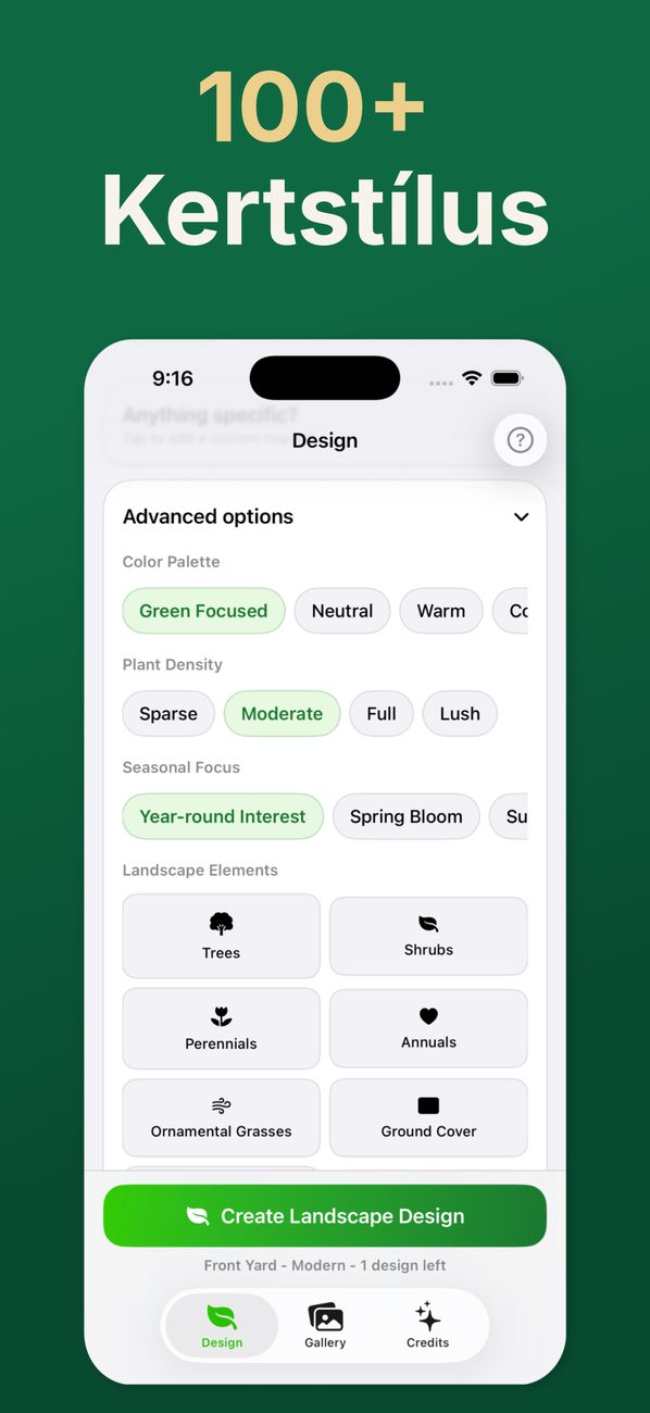 AI Landscaping iPhone-on – 4. képernyő