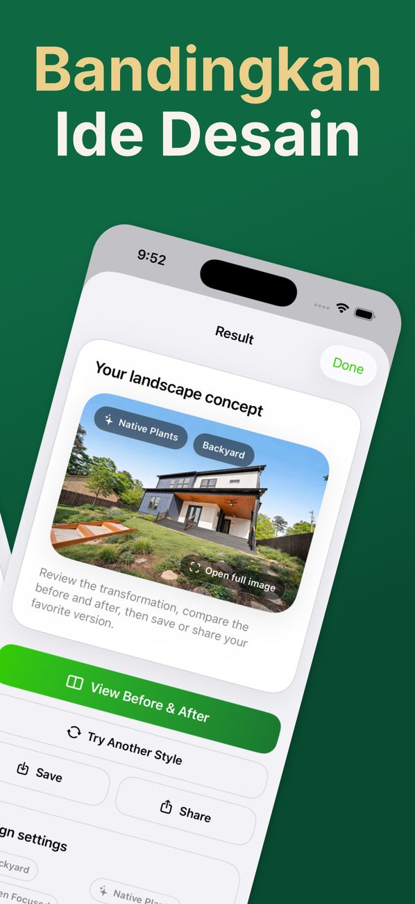 AI Landscaping di iPhone – layar 3