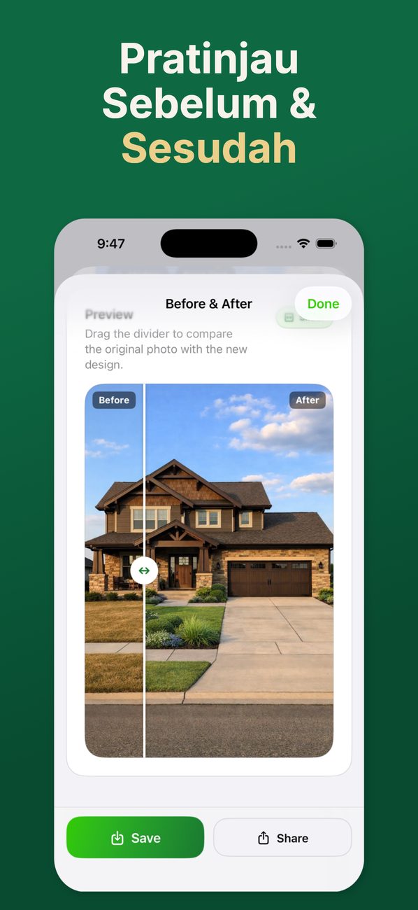 AI Landscaping di iPhone – layar 5