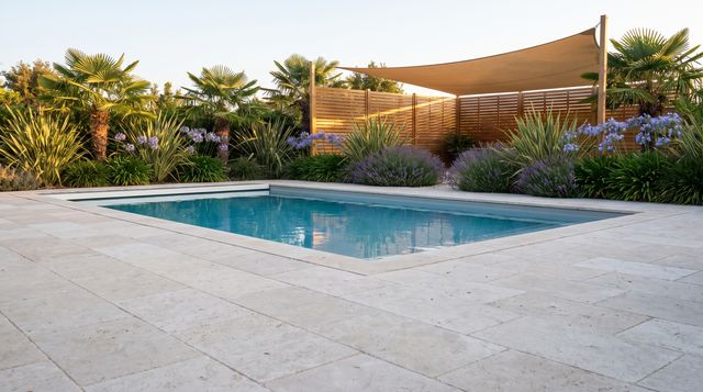 Poolside garden
