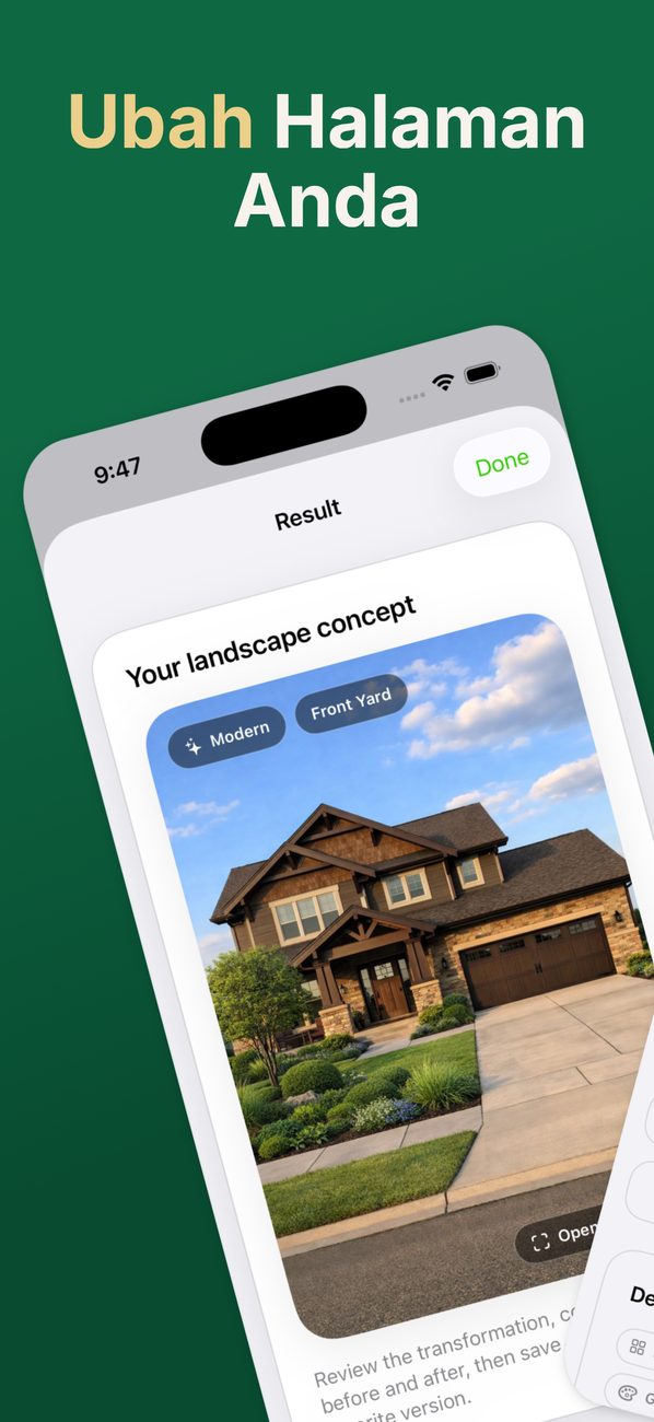 AI Landscaping di iPhone – skrin 2