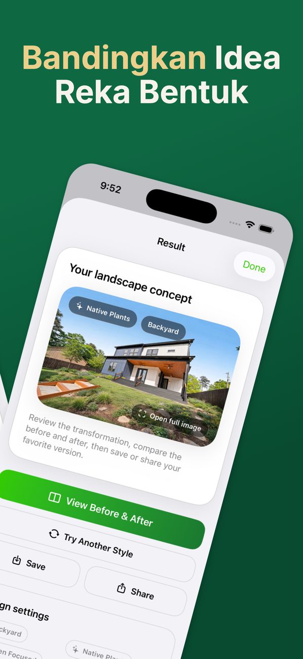 AI Landscaping di iPhone – skrin 3