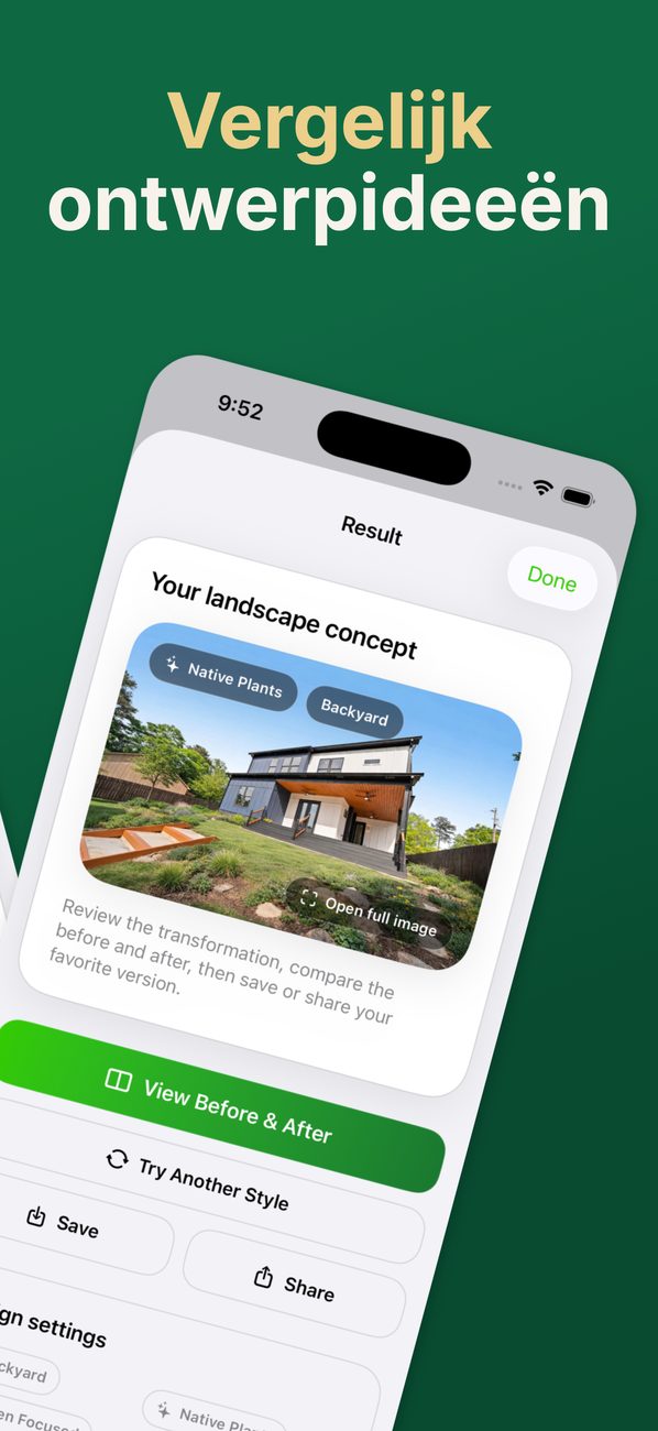 AI Landscaping op iPhone – beeld 3
