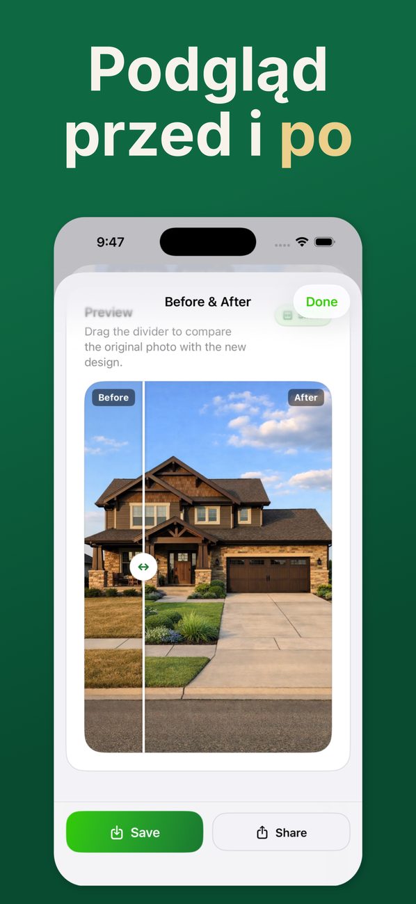 AI Landscaping na iPhonie – ekran 5