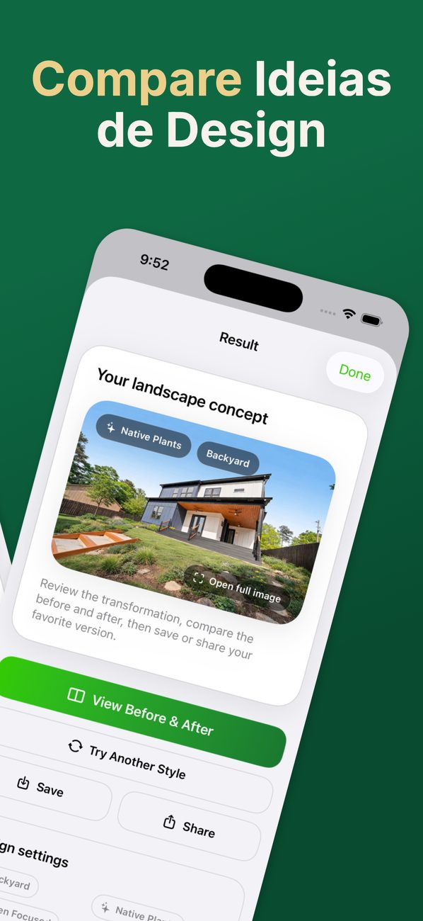 AI Landscaping no iPhone — tela 3