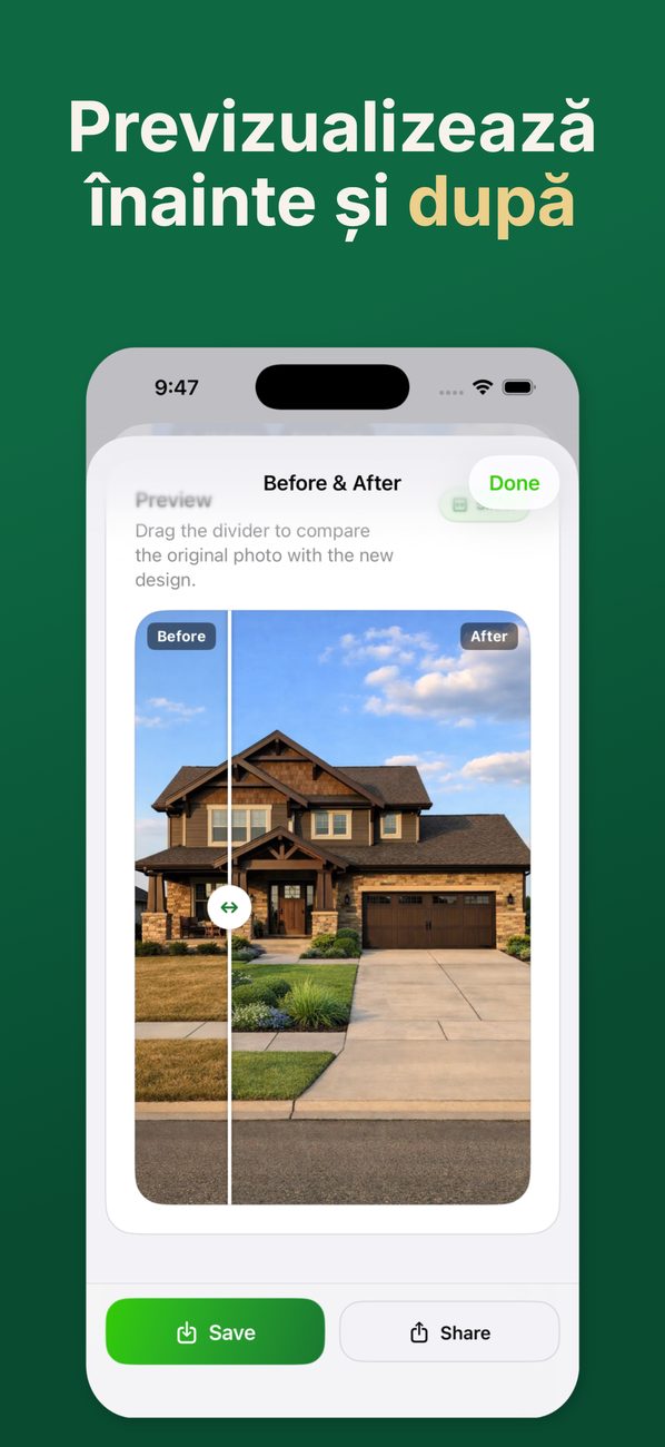 AI Landscaping pe iPhone – ecranul 5