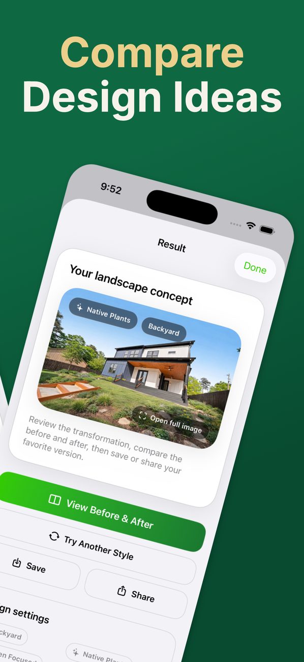 AI Landscaping на iPhone — экран 3