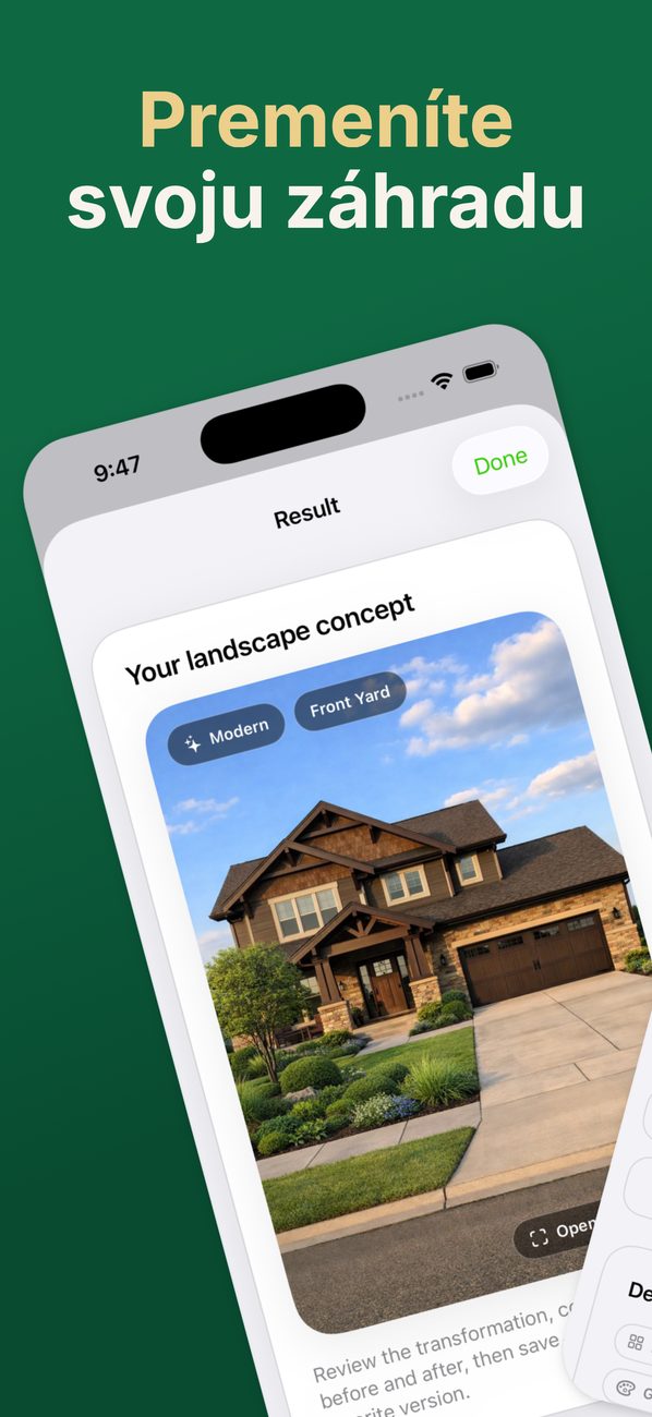 AI Landscaping na iPhone – obrazovka 2