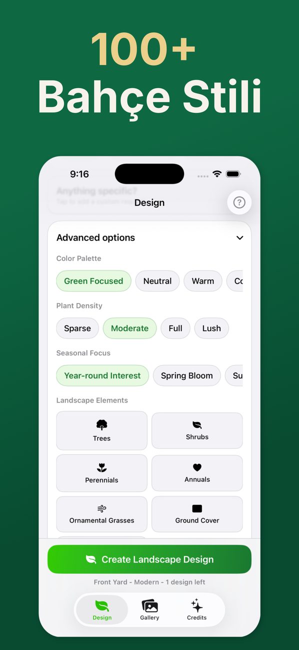 iPhone'da AI Landscaping – ekran 4