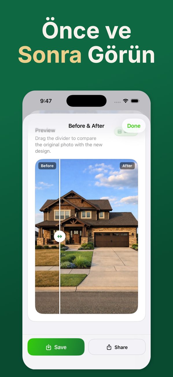 iPhone'da AI Landscaping – ekran 5