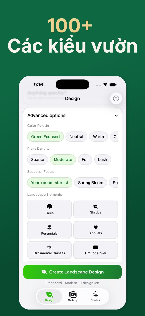 AI Landscaping trên iPhone – màn hình 4